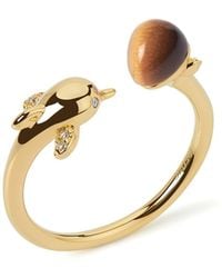 Freqnc Atelier - Dolphin Ring Tiger Eye Adjustable - Lyst