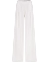 NAZLI CEREN - Mui Wide Leg Linen Trousers - Lyst
