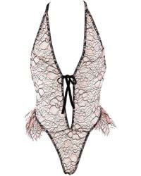 Belle -et-BonBon - Valentine Soft Roses Sheer Parisian Lace Thong Back Sylvie Body - Lyst
