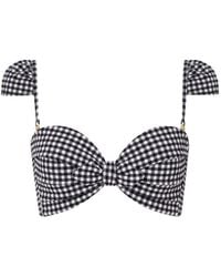Montce - Micro Gingham Cabana Bikini Top - Lyst