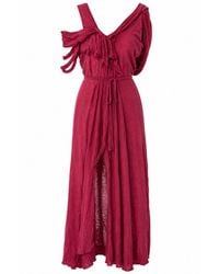 Miro Misljen - Asymmetric Cutout Jersey Maxi Dress - Lyst