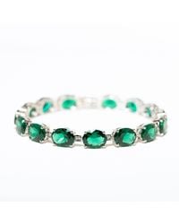 Belinda Jewelz - Kierra Oval-Cut Emerald Tennis Bracelet - Lyst