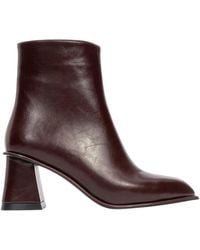 Prologue Shoes - Alba Burgundy Block Heel Boot - Lyst