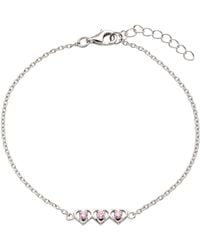 Belinda Jewelz - Tourmaline Triple Heart Bracelet - Lyst