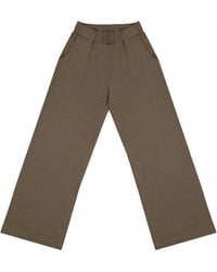 Aloha From Deer - Aloha's Basics Long Loose Pants Khaki - Lyst