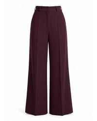 Faza Atelier - Burgundy High Waisted Wide Leg Trousers - Lyst