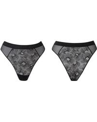 Bott Lingerie - Crush Lace Tanga Thong – Shadow - Lyst