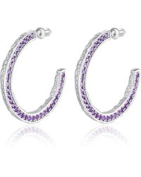 Classicharms - Zirconia Molten C-hoop Earrings - Lyst