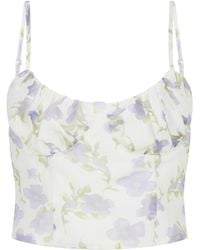 Sour Figs - Floral Print Crop Singlet Top - Lyst
