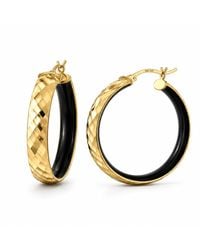 Gold & Honey - Hammered Hoop Earrings - Lyst