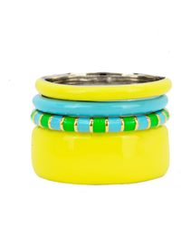 Pinnole - Sunflower On A Seaside Ring Stack - Lyst