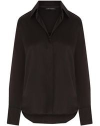 The Summer Edit - Ava Hammered Silk Shirt - Lyst