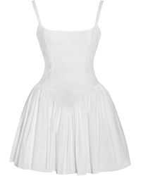 Miss Circle New York - Kadi Cotton Drop Waist Corset Mini Dress - Lyst