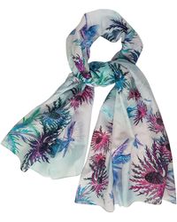 VETKA - Neutrals Long Cotton Scarf Sea Holly - Lyst