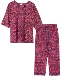 Inara - Indian Cotton Pink Panther Print Pyjama Set - Lyst