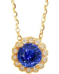Juvetti - Solen Necklace Set With Sapphire & Diamond - Lyst