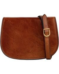 Time Resistance - Cognac Leather Saddle Bag For - Lyst