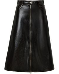 Nocturne - Tumbled Leather Skirt - Lyst