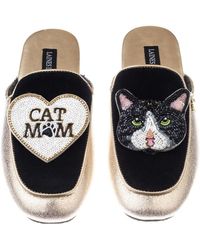 Laines London - Classic Mules With Oreo The Black & White Cat & Cat Mum / Mom Brooches - Lyst