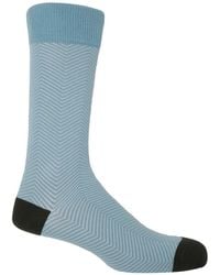 Peper Harow - Made in England - Lux Taylor Socks – Sky - Lyst