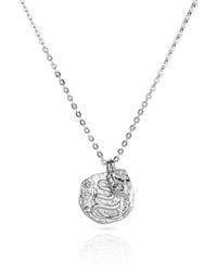 Aaria London - Snake Coin Necklace - Lyst