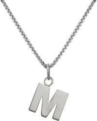 Edge Only - Letter Pendant "M" Initial Necklace Sterling - Lyst