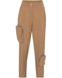 Nocturne - High Waist Boyfriend Pants With Cargo Pockets - Lyst