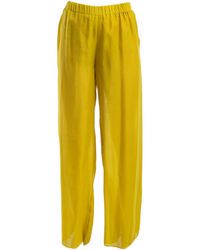 ARTISTA - Wild Lemon Fluid Palazzo Pants - Lyst