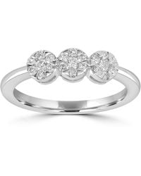 Artisan - Three-Cluster Diamond Ring - Lyst