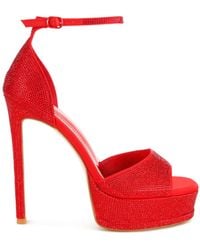 Rag & Co - Alaya Rhinestones High Stiletto Heel Sandals - Lyst