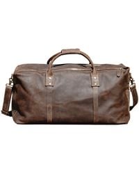 Touri - Genuine Leather Holdall Luggage Bag - Lyst