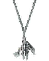 Anchor and Crew - Jasper Marcus, Stone & Braided Cotton Voile Skinny Necklace X Wrap Bracelet - Lyst