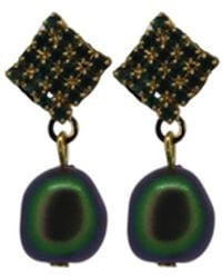 Vickisarge - Yuletide Pearl Drop Earrings - Lyst
