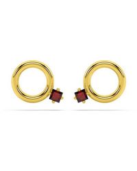 Onia - Square Ruby Donut Studs - Lyst