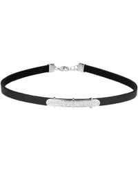 Saachi - Crystal Leather Choker - Lyst