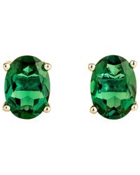 Juvetti - Ova White Gold Earrings Set With Emerald - Lyst