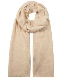 Mohair&Angora - Neutrals Diamond Shawl - Lyst