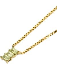 NASI SILVER - Baguette Nahar Necklace- Peridot - Lyst