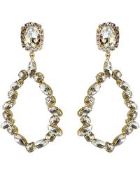 Laura Gray - Diamond Crystal Chandelier Earrings - Lyst