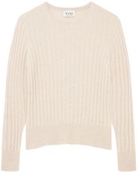 Loop Cashmere - Neutrals Cashmere Wide Rib Sweater - Lyst