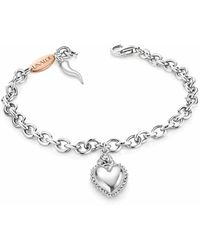 Unaloe - Sterling Bracelet With Heart & Cornicello Charms – Symbolic Jewelry For - Lyst