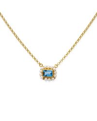 Vintouch Italy - Luccichio Sky Topaz And Pearl Necklace - Lyst