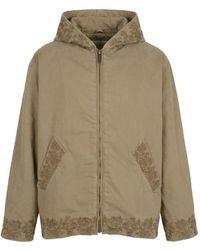 Modenaire - Hooded Zip Jacket Embroidered Detail Relaxed Silhouette - Lyst