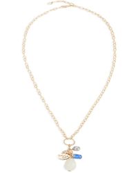 Saachi - Long Stone Charm Necklace - Lyst