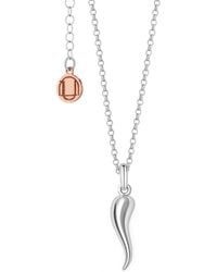 Unaloe - Sterling Enamel Cornicello Necklace Pendant – Italian Handmade Good Luck Charm - Lyst