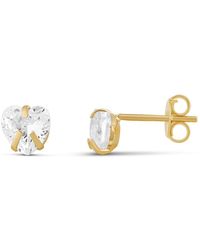 SHYMI - Heart Prong-Set Mini Studs - Lyst