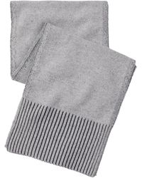 Salts Cashmere - Scarf With Rib Trim - Lyst