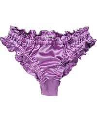 CREASE - Scalloped Silk Briefs - Lyst