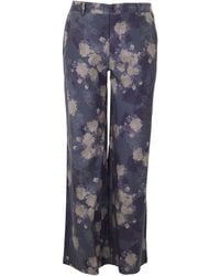 lords of harlech - Phillis Lans Floral Stretch Tencel Tailored Pant - Lyst