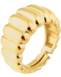 Spero London - Chunky Multi Dished Adjustable Statement Sterling Croissant Ring - Lyst